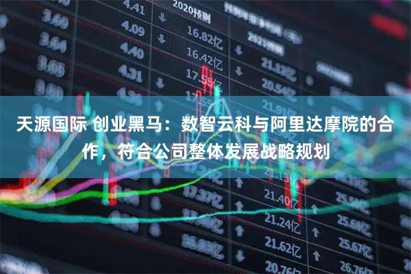 天源国际 创业黑马：数智云科与阿里达摩院的合作，符合公司整体发展战略规划